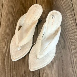 Good American Cream Mules